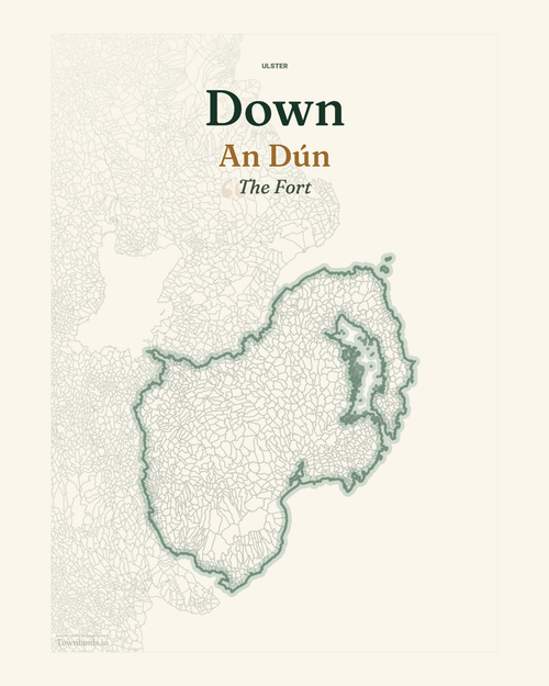 County Down framed print artwork — Small, 6×8 inches