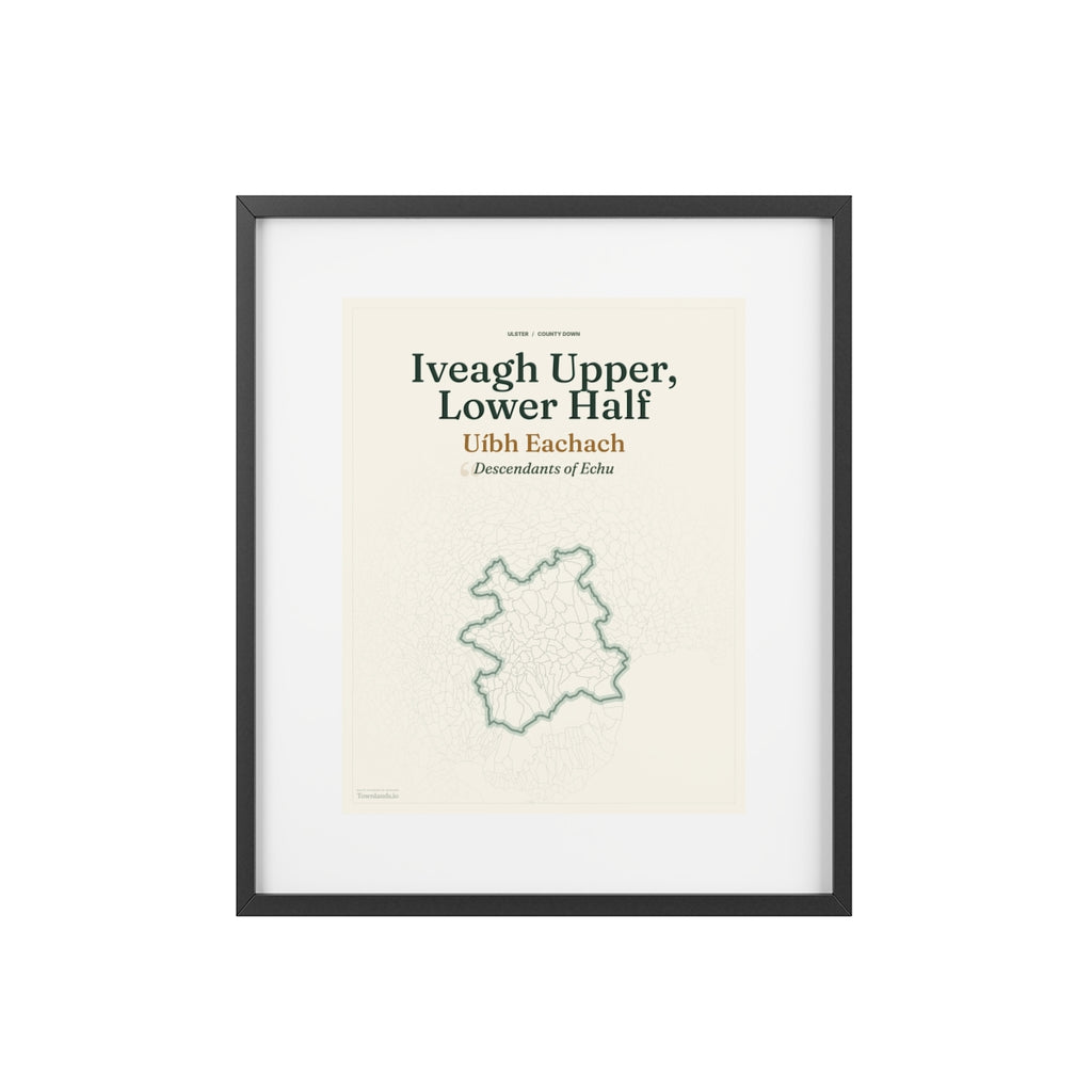 Iveagh Upper, Lower Half print, flat supplier front view on white