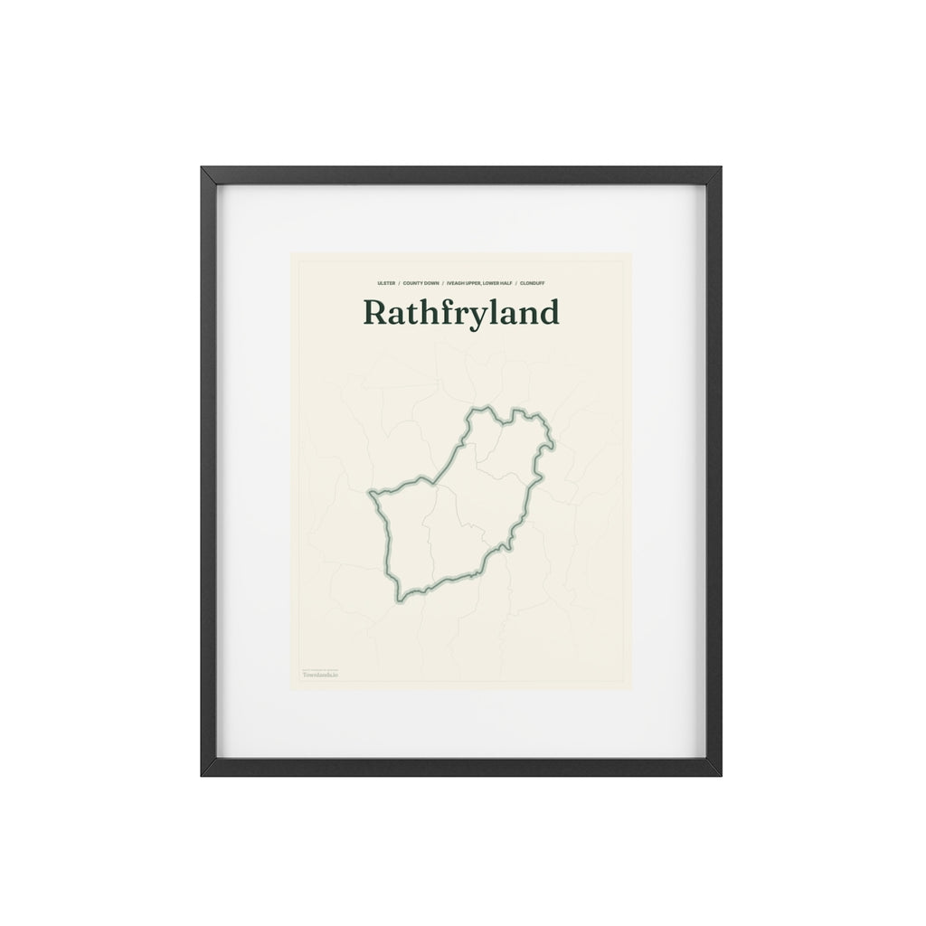 Rathfryland print, flat supplier front view on white