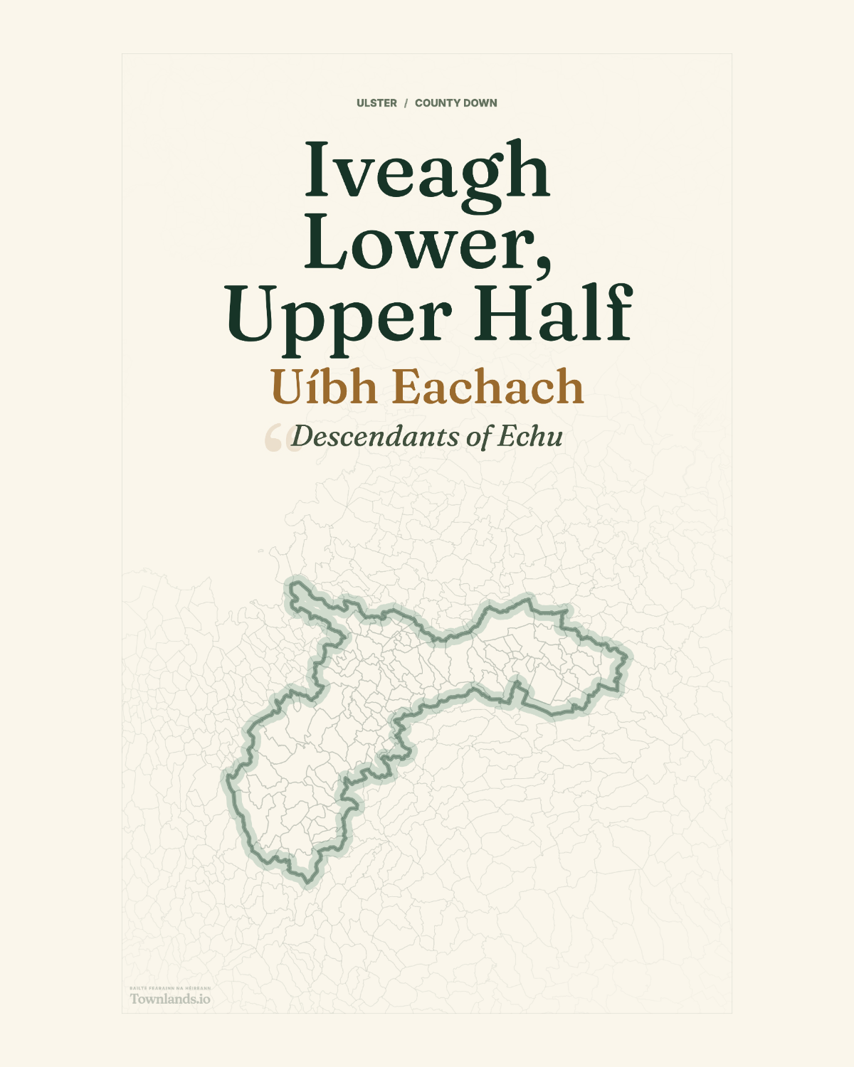 Iveagh Lower, Upper Half Framed Print poster proof