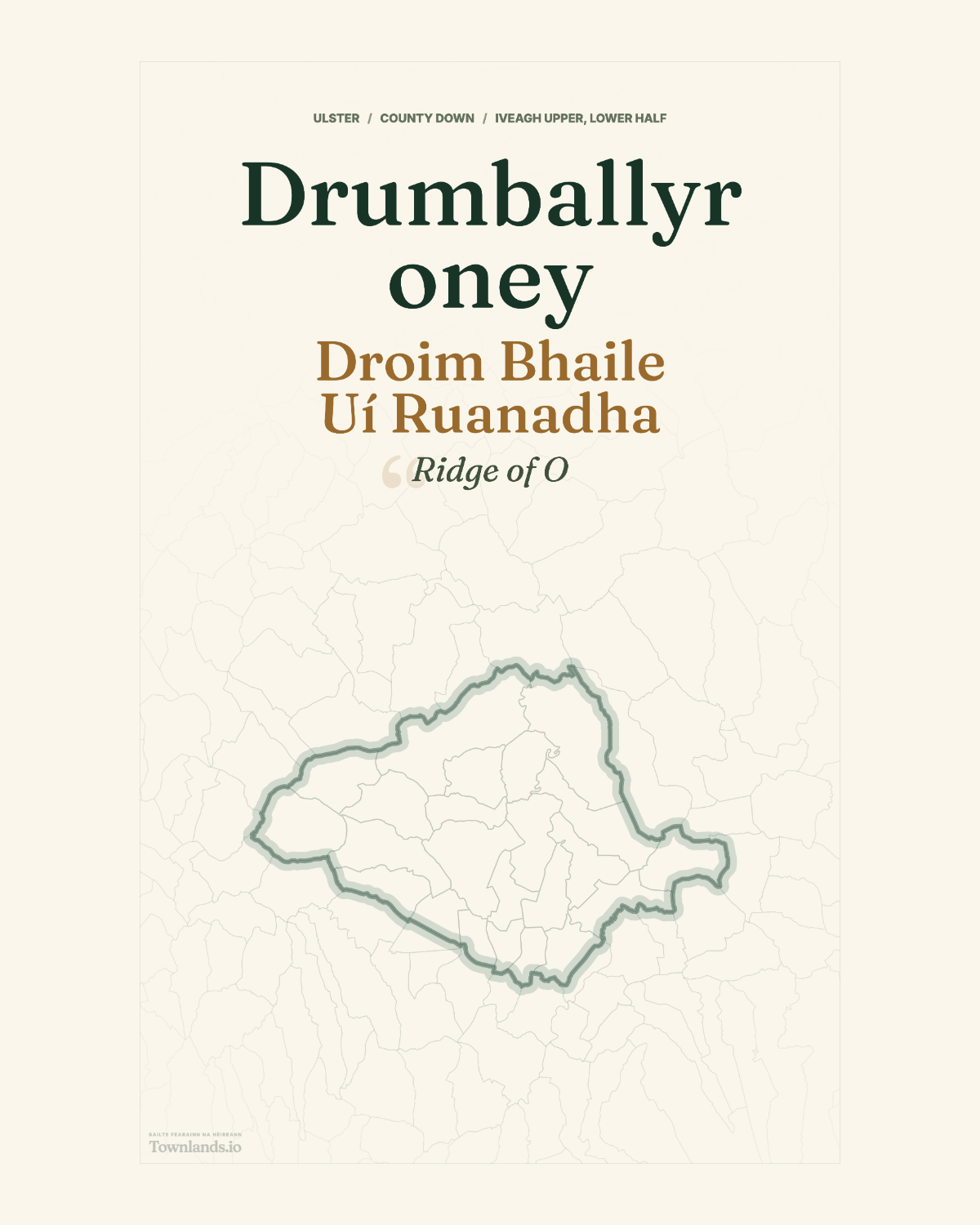 Drumballyroney Framed Print poster proof
