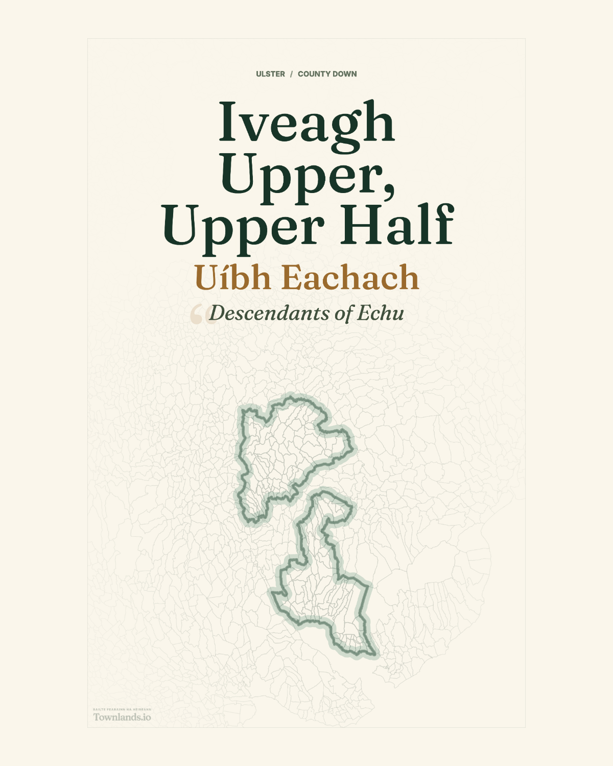 Iveagh Upper, Upper Half Framed Print poster proof