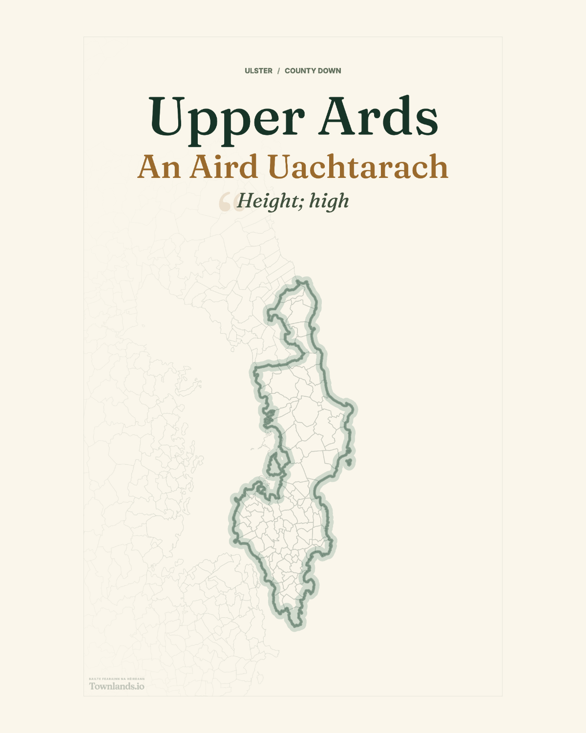 Upper Ards Framed Print poster proof
