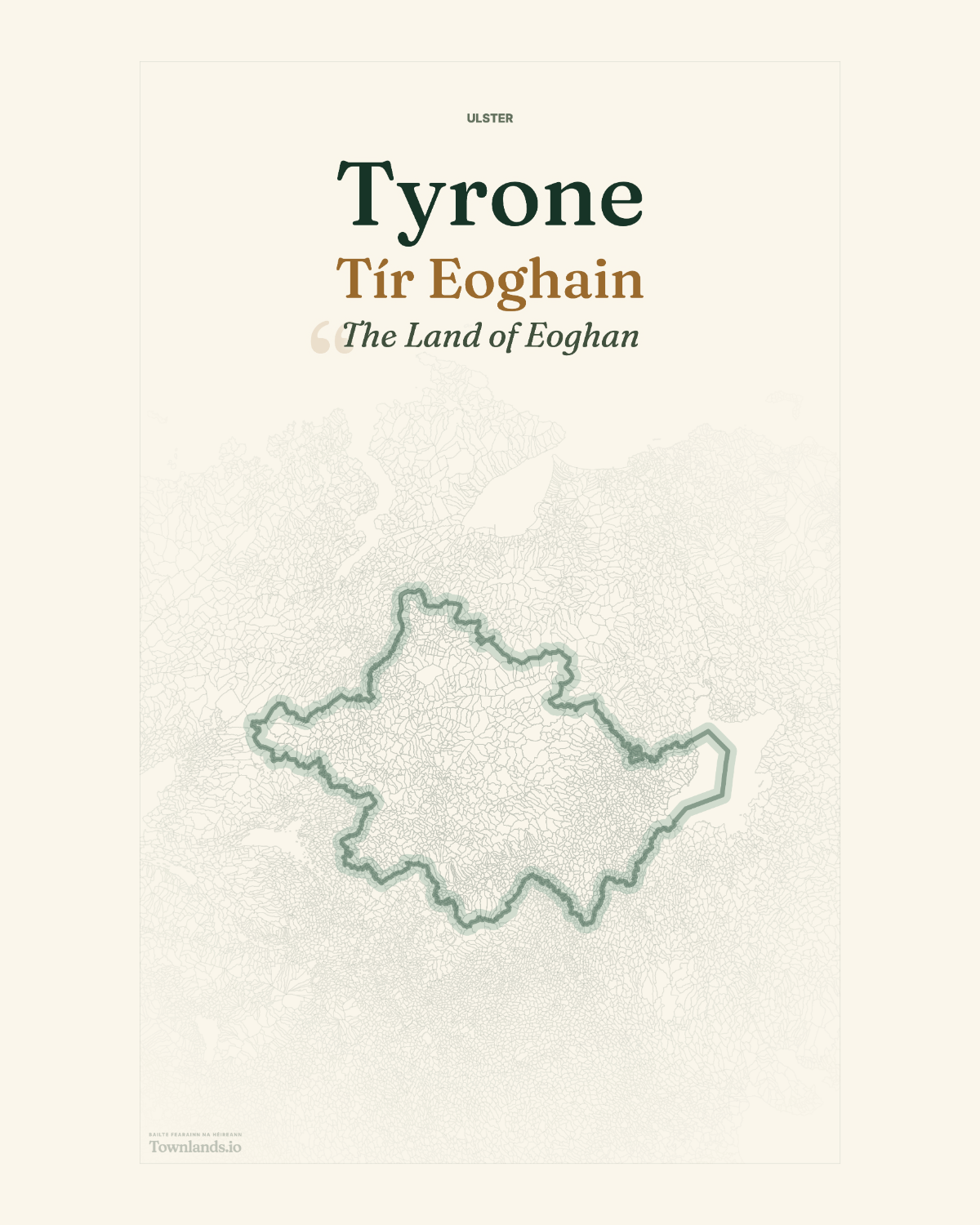 Tyrone Framed Print poster proof